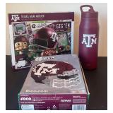 BR1 - Texas A&M Aggies BRXLZ Helmet, Puzzle & Water Bottle (Lot of 3)