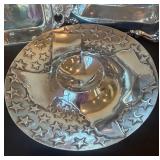 BR1 - Wilton Armetale Texas & Stars Chip & Dip Set with Bread Tray (Lot of 4)
