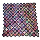BR1 - Vintage Handmade Crochet Afghan Throw Blanket