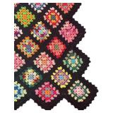 BR1 - Vintage Handmade Crochet Afghan Throw Blanket