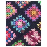 BR1 - Vintage Handmade Crochet Afghan Throw Blanket