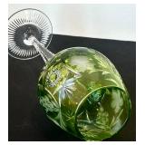 BR1 - Nachtmann Green Crystal Goblet