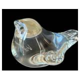 LR - Waterford Crystal Clock & Bird Figurine Set