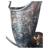 BR1 - Vintage Silver Plate Pitcher & Goblets (Lot of 6)