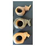 LR - Wooden Safari Animal Napkin Rings & Serving Utensils (Lot of 10)