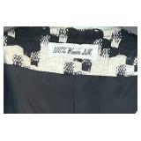 LR - Doncaster Silk Jacket Size 16 Black & White Textured Weave