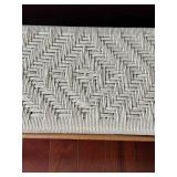 LR - Woven Rope Top Wooden Bench