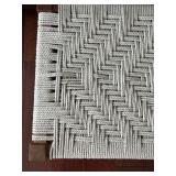 LR - Woven Rope Top Wooden Bench