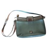 LR - Brighton Black Leather Croc-Embossed Crossbody Bag