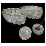 LR - Clear Pressed Glass Serving Pieces (Lot of 11)