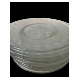 LR - Clear Pressed Glass Serving Pieces (Lot of 11)
