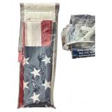 LR - American Flag Set 34 x 58 In with Pole & Mounting Hardware