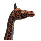 LR - Large Vintage 8 Foot Giraffe  Statue / Life Sized, Handcrafted Vintage Giraffe Statue