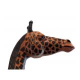 LR - Large Vintage 8 Foot Giraffe  Statue / Life Sized, Handcrafted Vintage Giraffe Statue