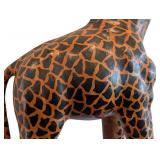LR - Large Vintage 8 Foot Giraffe  Statue / Life Sized, Handcrafted Vintage Giraffe Statue