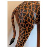 LR - Large Vintage 8 Foot Giraffe  Statue / Life Sized, Handcrafted Vintage Giraffe Statue