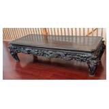 LR - Vintage Qing Dynasty Style Carved Wood Kang Coffee Table
