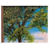 MB - W. McFarlin Framed Barn Landscape Painting