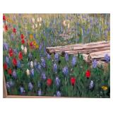 MB - W. McFarlin Framed Barn Landscape Painting
