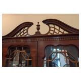 K - Vintage Thomasville Mahogany Breakfront China Cabinet
