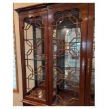 K - Vintage Thomasville Mahogany Breakfront China Cabinet