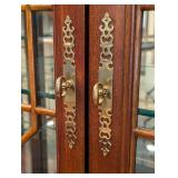 K - Vintage Thomasville Mahogany Breakfront China Cabinet