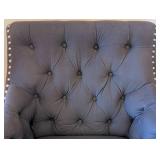K - Vintage Blue Tufted Armchair
