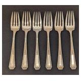 K - Vintage Sterling Silver Forks 6 Inch (Lot of 6)