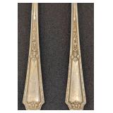 K - Vintage Sterling Silver Forks 6 Inch (Lot of 6)