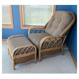 SR - Braxton Culler Rattan Armchair & Ottoman