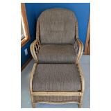 SR - Braxton Culler Rattan Armchair & Ottoman