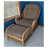 SR - Braxton Culler Rattan Armchair & Ottoman