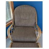 SR - Braxton Culler Rattan Armchair & Ottoman