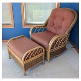 SR - Braxton Culler Rattan Rocker & Ottoman Set