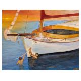 BR - Signed W. McFarlin 2019 Framed Sailing Painting