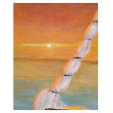 BR - Signed W. McFarlin 2019 Framed Sailing Painting