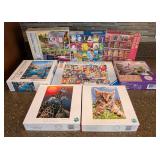 K - Mixed Brand 500 Piece Puzzle Lot of 8