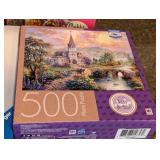 K - Mixed Brand 500 Piece Puzzle Lot of 8