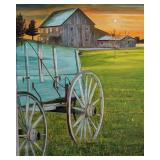 O - W. McFarlin Framed Barn Landscape Painting