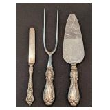 K - Vintage Sterling Silver Handled Serving Utensils (Lot of 3)