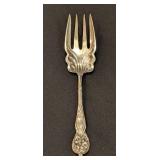 K - Vintage Sheridan Sterling Silver Serving Fork