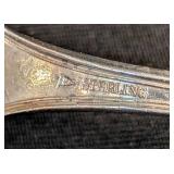 K - Vintage Sheridan Sterling Silver Serving Fork