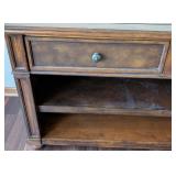 MB - Wood Console Table With Drawers & Lower Shelf
