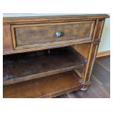 MB - Wood Console Table With Drawers & Lower Shelf