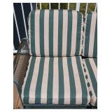 P - Vintage Woodard Patio Sofa With Gliders in Josef Hoffmann Style