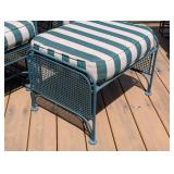 P - Vintage Woodard Josef Hoffmann Style Patio Set With 2 Chairs, Ottoman & Gliders (Lot of 3)