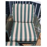 P - Vintage Woodard Josef Hoffmann Style Patio Set With 2 Chairs, Ottoman & Gliders (Lot of 3)