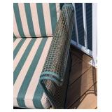 P - Vintage Woodard Josef Hoffmann Style Patio Set With 2 Chairs, Ottoman & Gliders (Lot of 3)