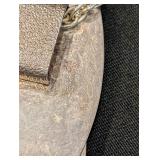 K - Signed Sterling Silver Druzy Stone Pendant Necklace