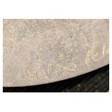 K - Signed Sterling Silver Druzy Stone Pendant Necklace
